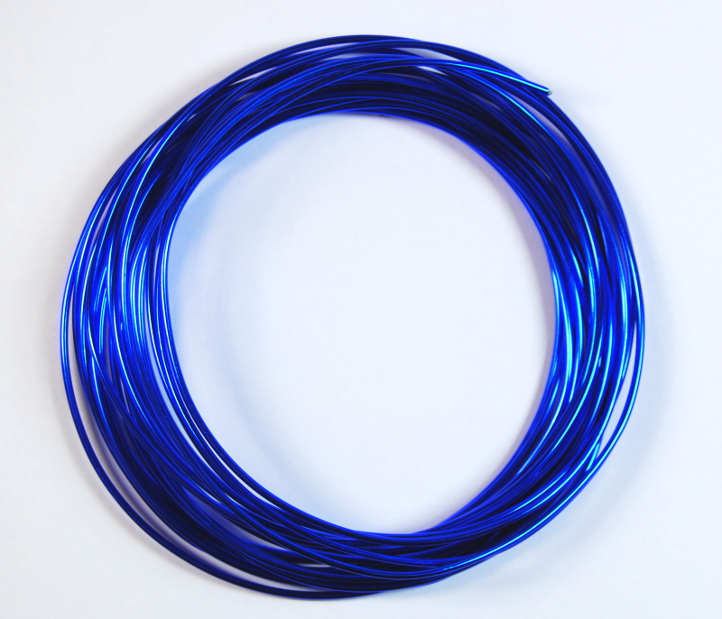 Pack of 1 - Royal Blue 1.5mm x 5m Aluminium Wire