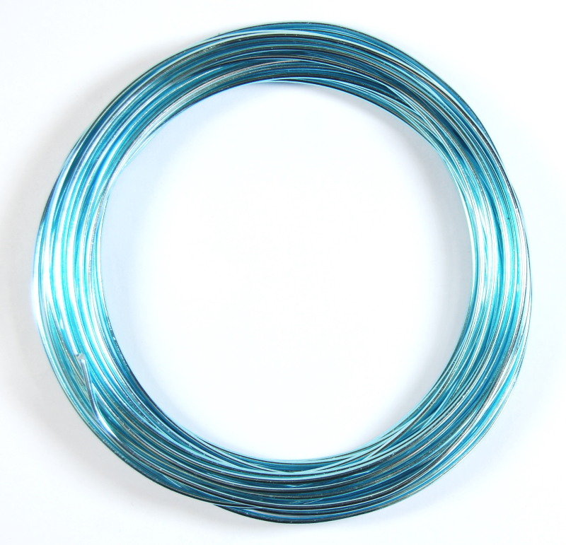 Pack of 1 - Sky Blue 1.5mm x 5m Aluminium Wire
