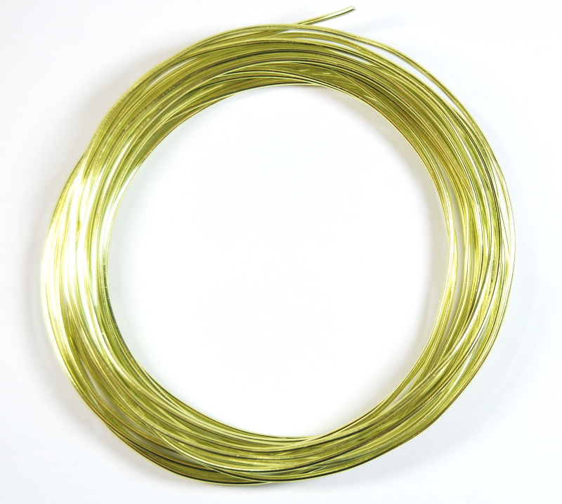 Pack of 1 - Yellow Green 1.5mm x 5m Aluminium Wire