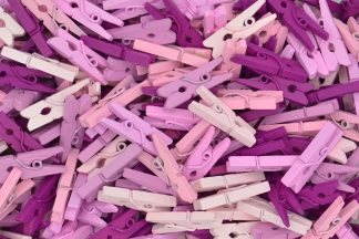 25mm Pink Mix - Mini Wooden Craft Pegs
