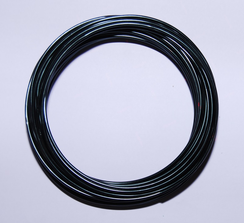 Pack of 1 - Black 2mm x 10m Aluminium Wire