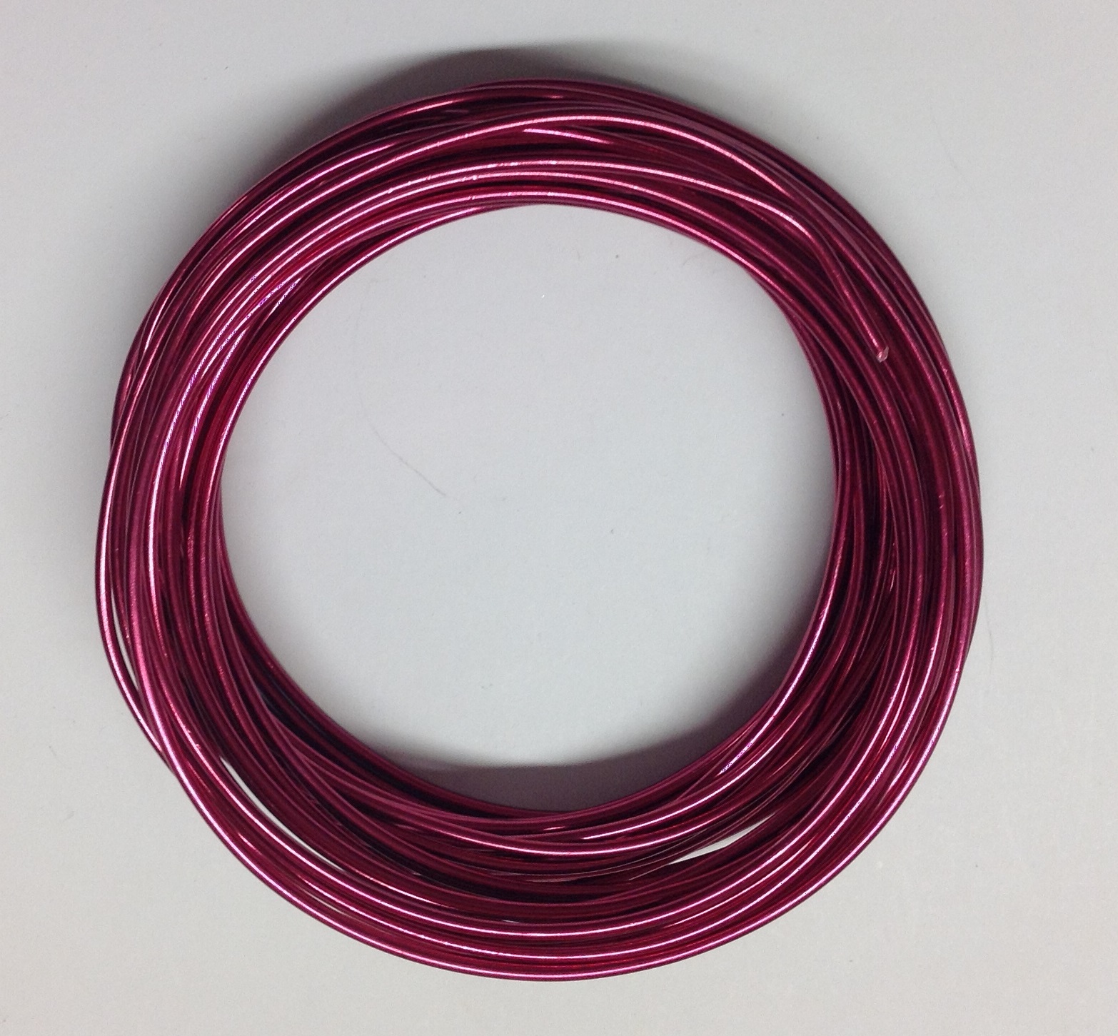 Pack of 1 - Cerise 2mm x 10m Aluminium Wire