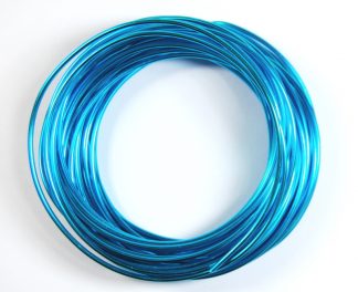 Pack of 1 - Deep Sky Blue 2mm x 10m Aluminium Wire