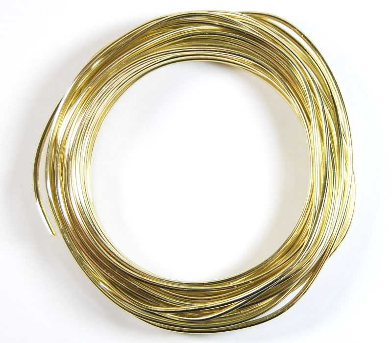Pack of 1 - Light Gold 2mm x 10m Aluminium Wire