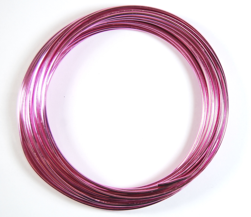Pack of 1 - Pearl Pink 2mm x 10m Aluminium Wire