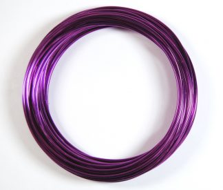 Pack of 1 - Purple 2mm x 10m Aluminium Wire