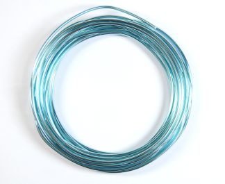 Pack of 1 - Sky Blue 2mm x 10m Aluminium Wire