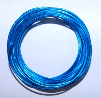 Pack of 1 - Dodger Blue 2mm x 5m Aluminium Wire