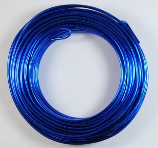 Pack of 1 - Royal Blue 3mm x 25m Aluminium Wire