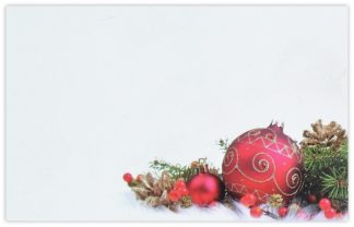 Blank Christmas (Baubles & Berries) - 60mm x 90mm Florist Cards