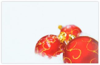 Blank Christmas (Red Baubles) - 60mm x 90mm Florist Cards