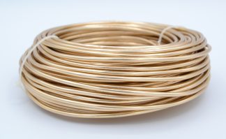 Pack of 1 - Champagne Yellow 3mm x 25m Aluminium Wire