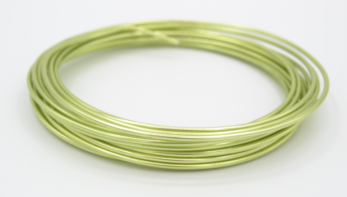 Pack of 1 - Emerald Green 2mm x 5m Aluminium Wire