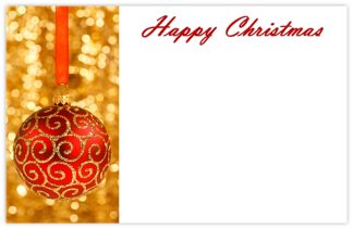 Happy Christmas (Red Bauble) - 60mm x 90mm Florist Cards