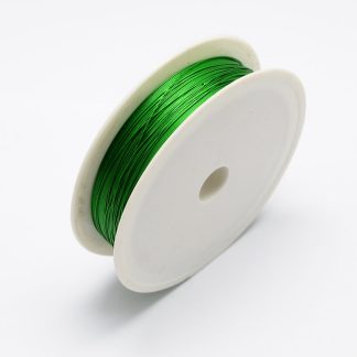 Pack of 1 - Green 0.4mm x 12m Copper Wire | For Jewellery Making and Crafts