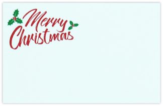Merry Christmas (Holly) - 60mm x 90mm Florist Cards
