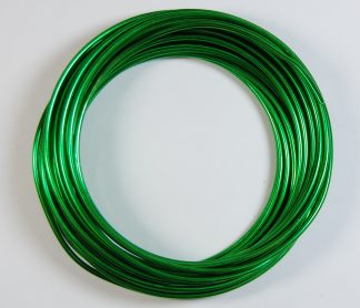 Pack of 1 - Green 2mm x 10m Aluminium Wire