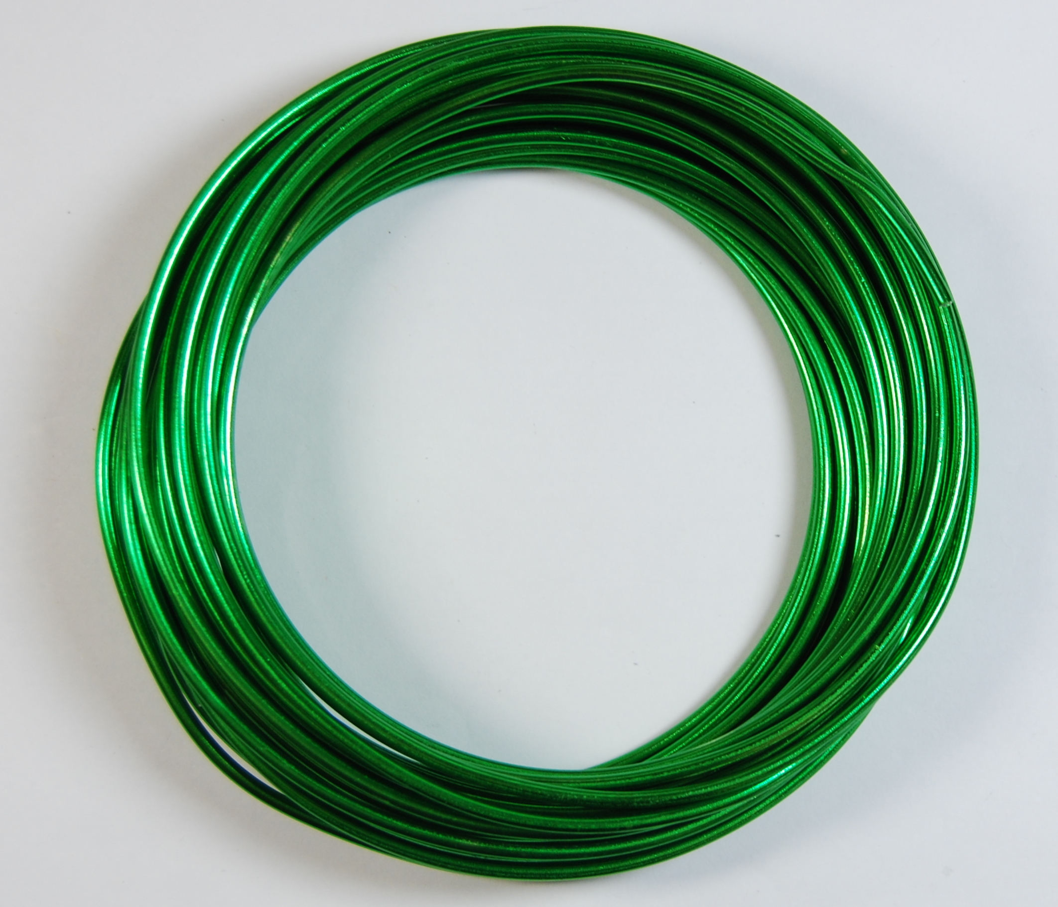 Pack of 1 - Green 2mm x 10m Aluminium Wire