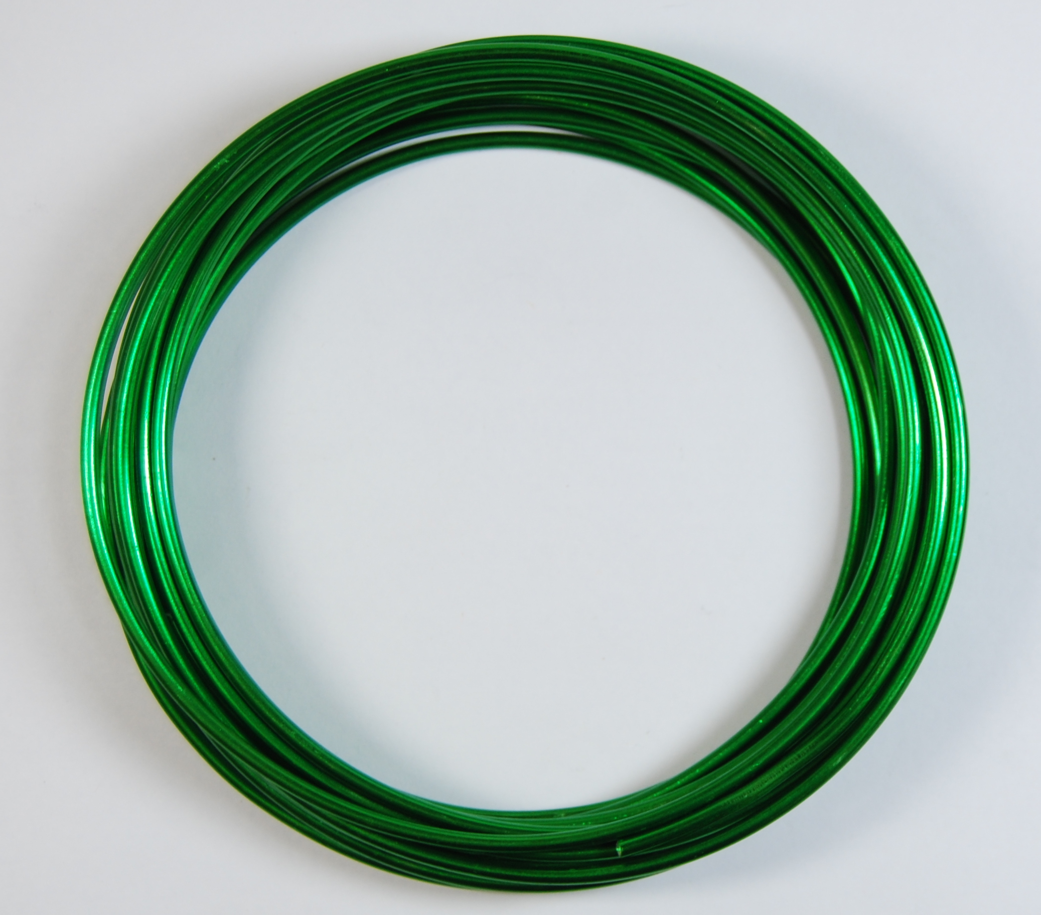 Pack of 1 - Green 2.5mm x 5m Aluminium Wire