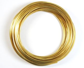 Pack of 1 - Yellow Gold 2mm x 10m Aluminium Wire