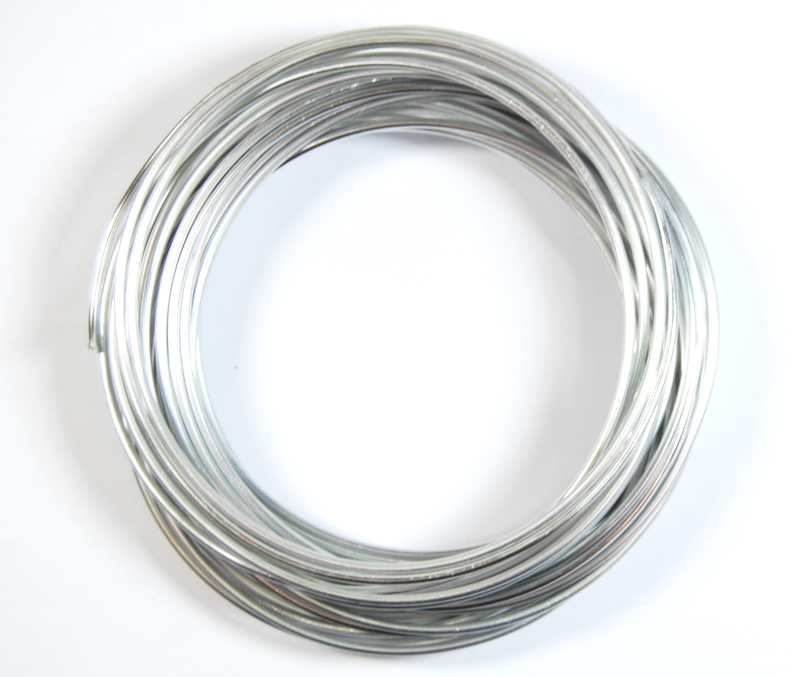 Pack of 1 - Silver 2mm x 10m Aluminium Wire