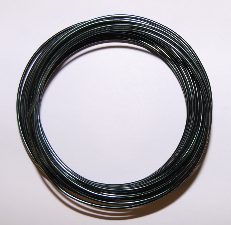 Pack of 1 - Black 2mm x 5m Aluminium Wire