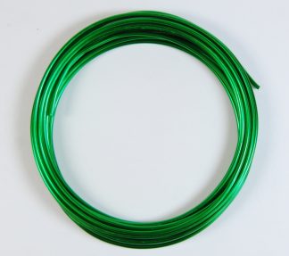 Pack of 1 - Green 2mm x 5m Aluminium Wire