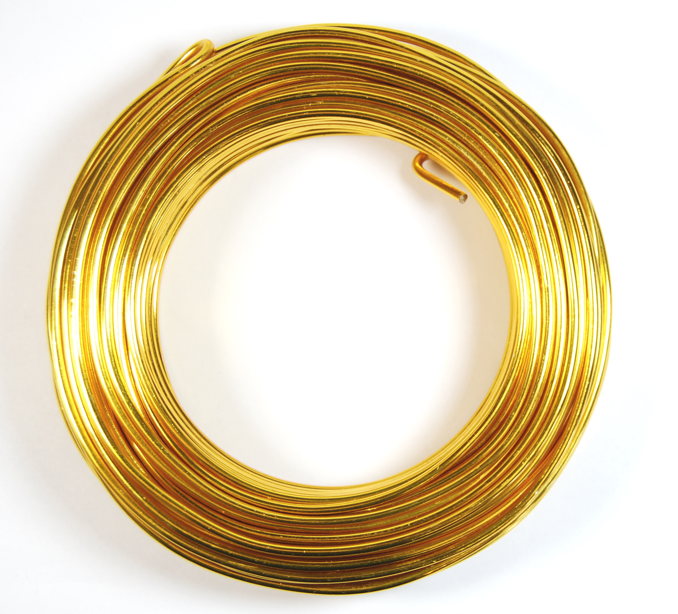Pack of 1 - Gold 3mm x 25m Aluminium Wire