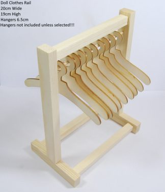 Pack of 1 - 20cm x 19cm (W x H) Wooden Clothes Rail