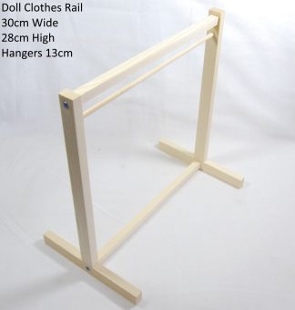 Pack of 1 - 30cm x 28cm (W x H) Wooden Clothes Rail