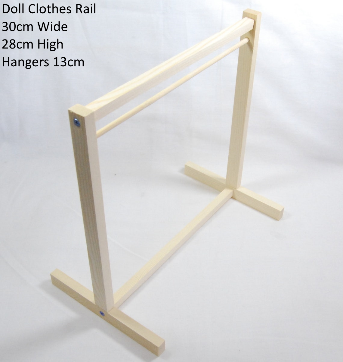 Pack of 1 - 30cm x 28cm (W x H) Wooden Clothes Rail