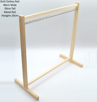 Pack of 1 - 40cm x 39cm (W x H) Wooden Clothes Rail