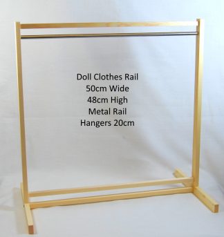 Pack of 1 - 50cm x 48cm (W x H) Wooden Clothes Rail