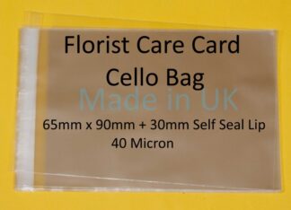 Florist Care Card  - 65mm x 90mm