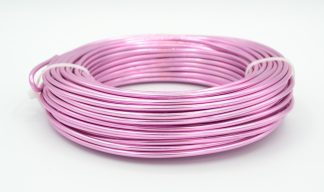 Pack of 1 - Pearl Pink 3mm x 25m Aluminium Wire