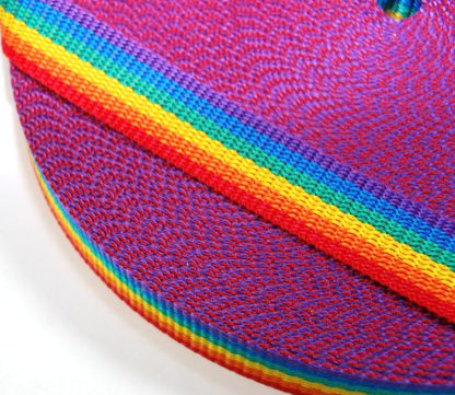 Rainbow Webbing nylon close up celloexpress