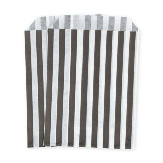 5" x 7" Black Stripe Paper Sweet Party Bags