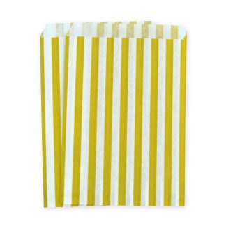 5" x 7" Mustard Stripe Paper Sweet Party Bags