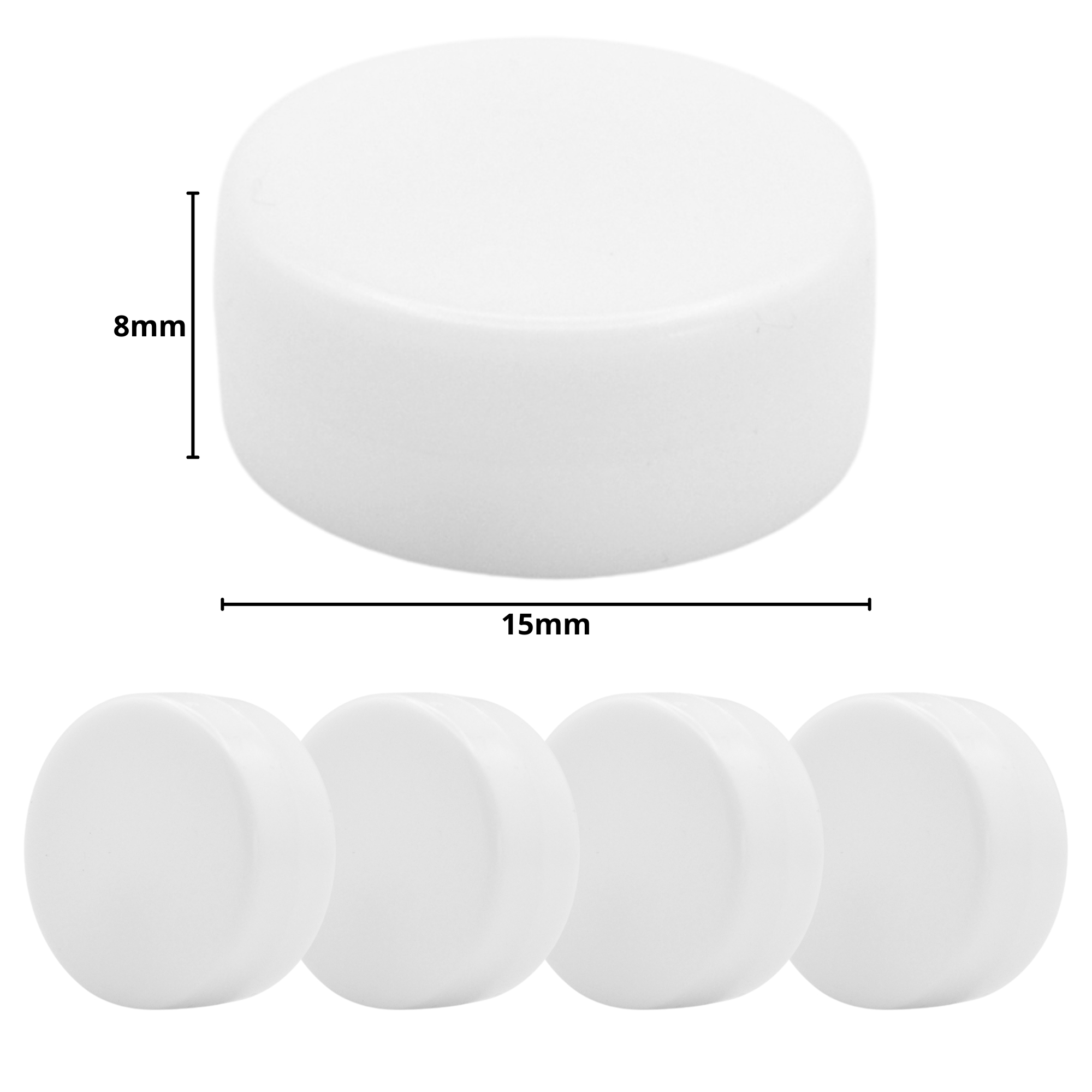 15mm x 8mm Round Flat Rattle Insert for Soft Toys - Image 2