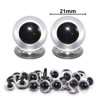 21mm Transparent Clear Crystal Eyes with Metal Backs