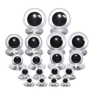 Transparent Clear Eyes Metal Backs