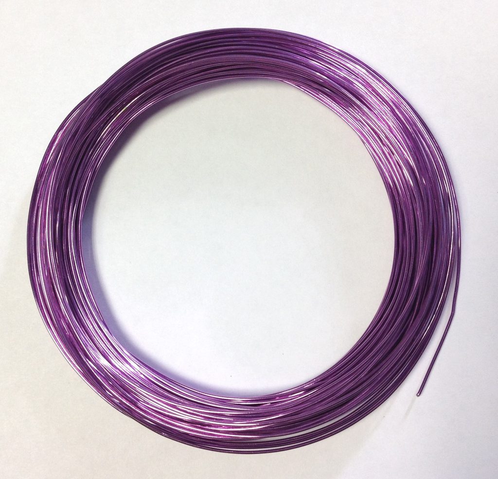 Pack of 1 Purple 0.8mm x 20m Aluminium Wire CelloExpress