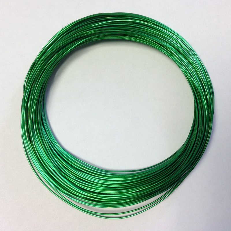 Pack of 1 - Green 0.8mm x 20m Aluminium Wire