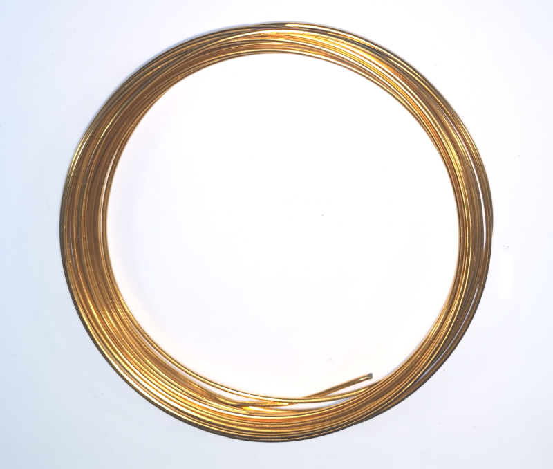 Pack of 1 - Champagne Yellow 1.5mm x 5m Aluminium Wire