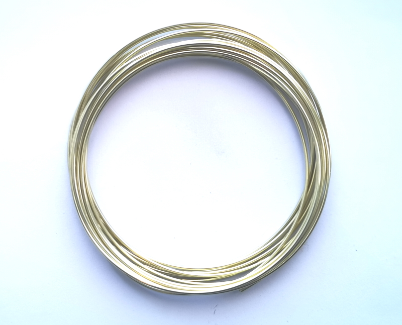 Pack of 1 - Light Gold 1.5mm x 5m Aluminium Wire