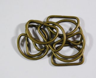 Pack of 10 - 13mm Antique Bronze Iron D Ring Buckles - Metal Findings
