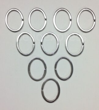 Pack of 10 - 37mm x 29mm VALUE Oval Platinum Double Loops