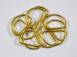 Pack of 10 - 13mm Gold Iron D Ring Buckles - Metal Findings