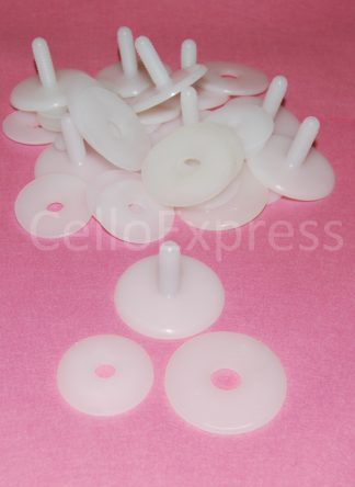 Pack of 50 - 30mm Slim White Animal Joints - 3 Part Joint Set