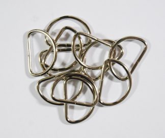 Pack of 10 - 13mm Silver Iron D Ring Buckles - Metal Findings